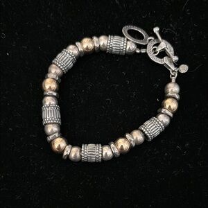 Silpada Silver and Gold Beaded Bracelet
